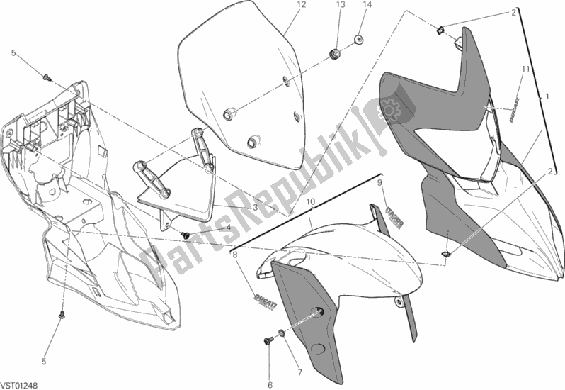 Wszystkie części do Os? Ona Ducati Hypermotard Hyperstrada Brasil 821 2014